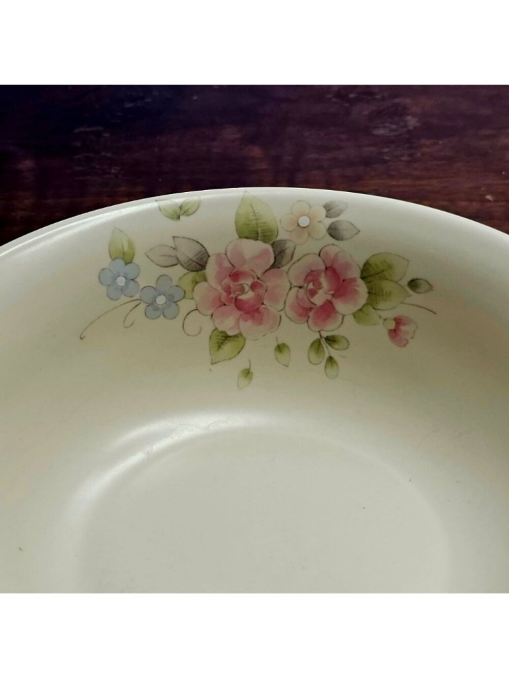 Pfaltzgraff Tea Rose Serving Bowl 8.5" pink floral 80s French country cottagecor - Picture 2 of 10